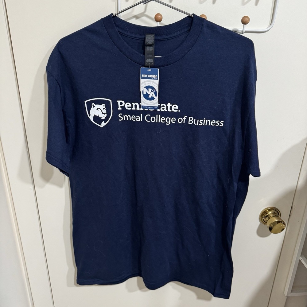 Penn State Nittany Lions Smeal College Of Business T Shirt Mens Size L Navy NWT